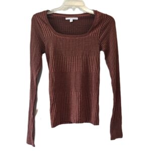 EUC epoque evolution Ribbed Long Sleeve blouse Wool